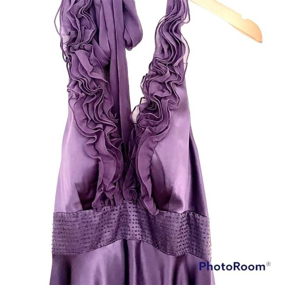 BNWT Adrianna Papell Ruffle Neckline Halter Dress size 4 - Picture 2 of 8